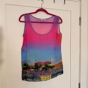 Moschino Pink to Blue Gradient Scenic Tank
